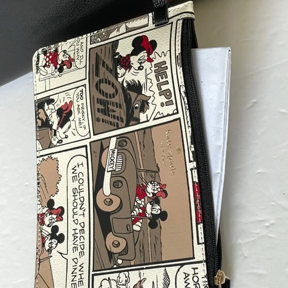 NWT Disney X Kate Spade Minnie Mouse Leather Reversible Tote & Wristlet $399 - Picture 10 of 16
